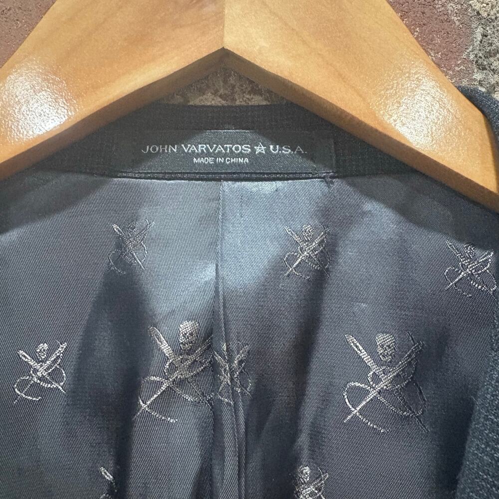 John Varvatos Dark Gray/Navy Mercer Street Suit‎ Jacket Blazer Size 40R - Picture 3 of 7